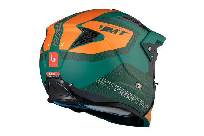 MT-203054 Casco trial MT Helmets Streetfighter SV S Totem verde / arancione L