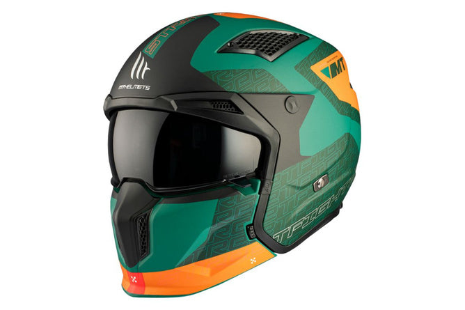 MT-203054 Casco trial MT Helmets Streetfighter SV S Totem verde / arancione L - Billaricambi SRLS
