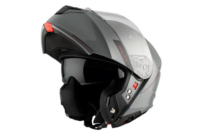MT-209474 Casco modulare MT Helmets GENESIS grigio lucido XL