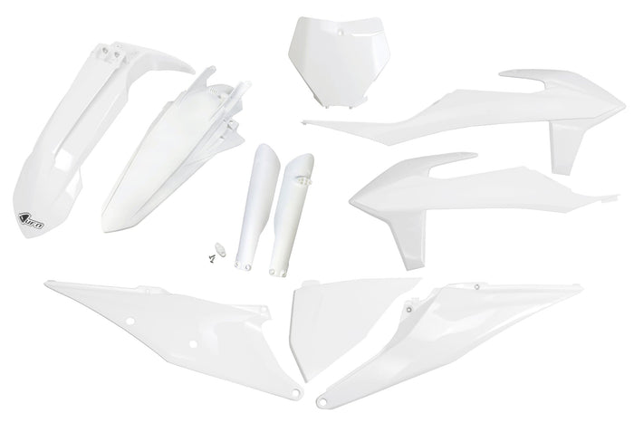 UF-KTKIT522F@047 Kit plastiche con protezioni forcella KTM SX / SX-F 2019-2022 UFO bianco special, COD: UF-KTKIT522F@047