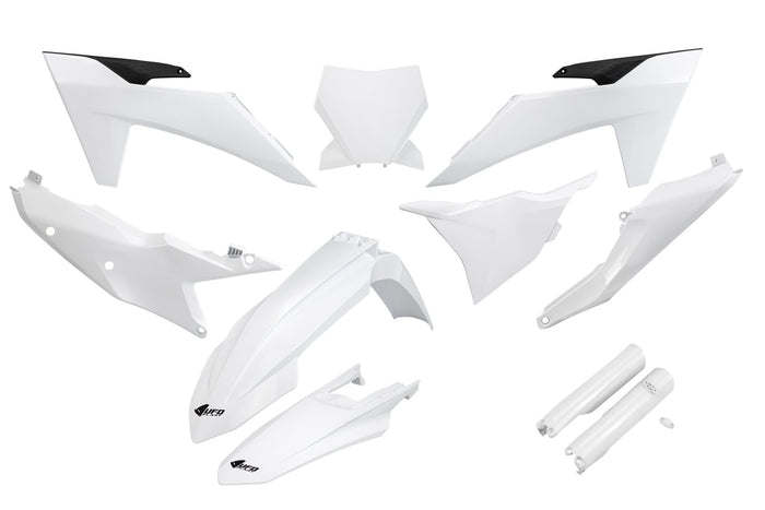 UF-KTKIT529F@042 Kit plastiche con protezioni forcella KTM dopo 2023 bianco, COD: UF-KTKIT529F@042