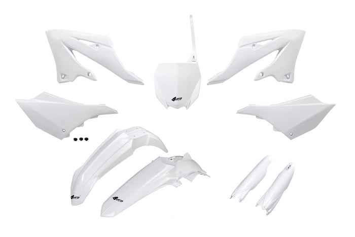 UF-YAKIT324F@046 Kit plastiche avec Protezioni forcella YZ 125 / 250 dopo 2022 UFO bianco, COD: UF-YAKIT324F@046