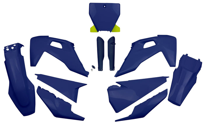 UF-HUKIT622F@087 Kit plastiche con protezioni forcella Husqvarna TC / FC dopo 2019 UFO blu, COD: UF-HUKIT622F@087