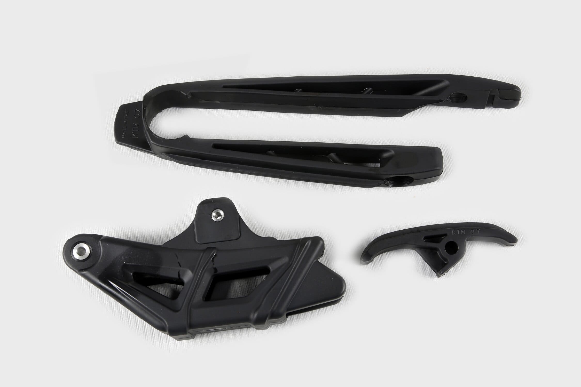 UF-KT04034@001 Kit cruna catena + fascia forcella KTM EXC 2011 nero UFO, COD: UF-KT04034@001