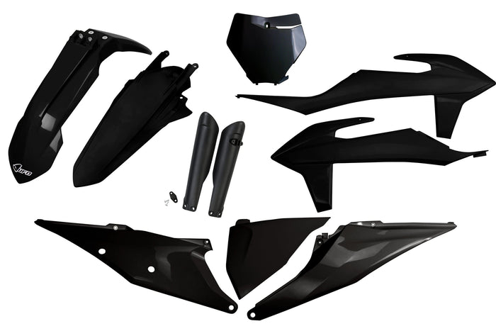 UF-KTKIT522F@001 Kit plastiche con protezioni forcella KTM SX / SX-F 2019-2022 UFO nero, COD: UF-KTKIT522F@001