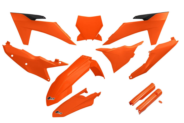 UF-KTKIT529F@127 Kit plastiche con protezioni forcella KTM dopo 2023 arancione, COD: UF-KTKIT529F@127