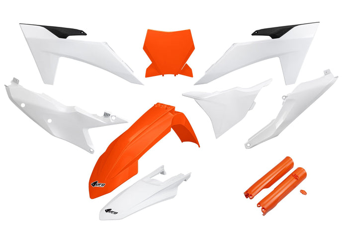 UF-KTKIT529F@999 Kit plastiche con protezioni forcella KTM dopo 2023 colori OEM 2023, COD: UF-KTKIT529F@999