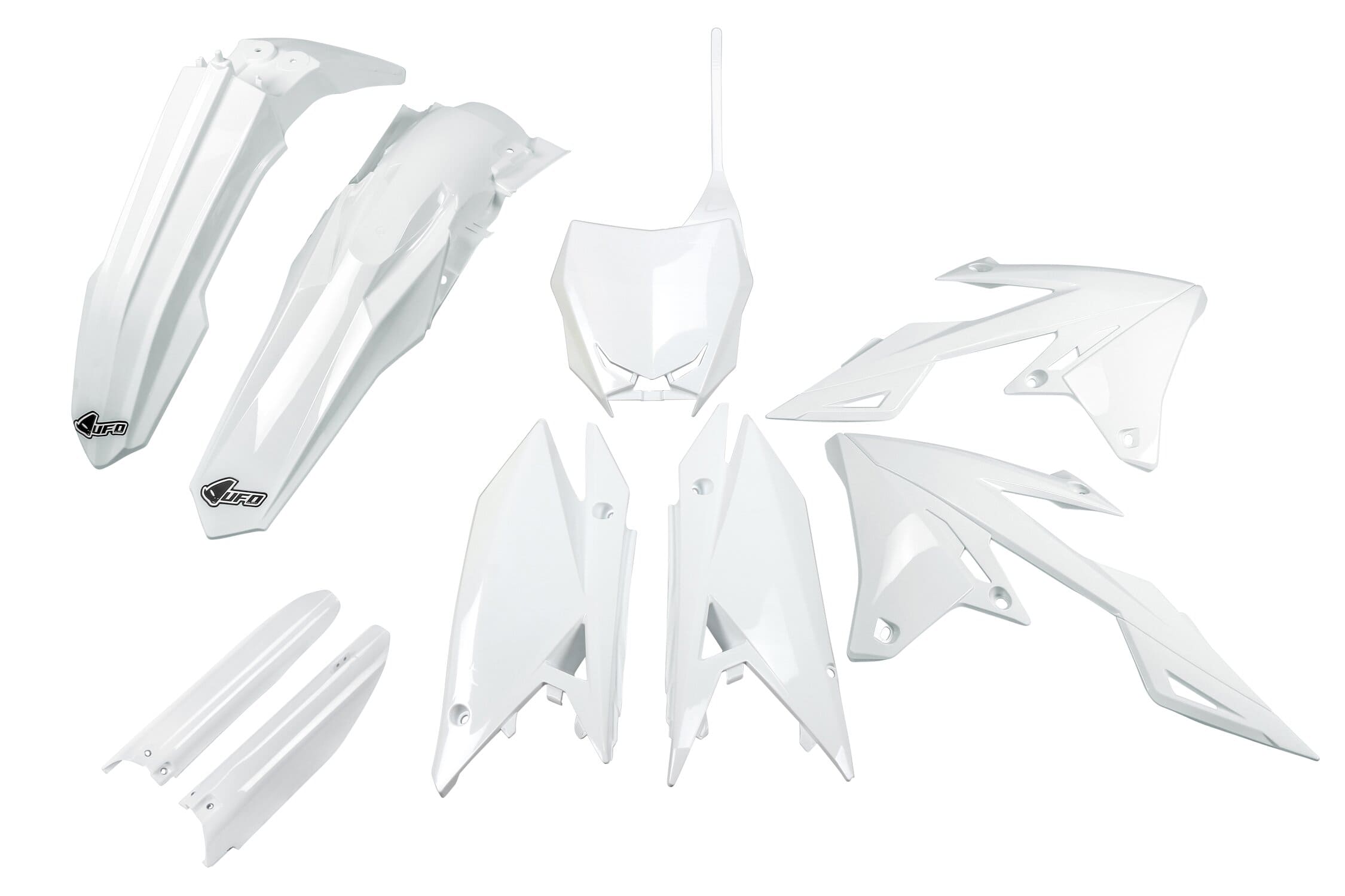 UF-SUKIT418F@041 Kit plastiche con protezioni forcella RM-Z dopo 2018 UFO bianco, COD: UF-SUKIT418F@041