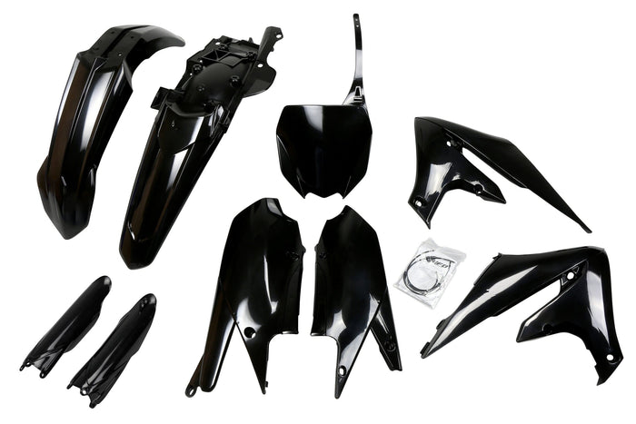 UF-YAKIT321F@001 Kit plastiche con protezioni forcella Yamaha YZF dopo 2018 UFO nero, COD: UF-YAKIT321F@001