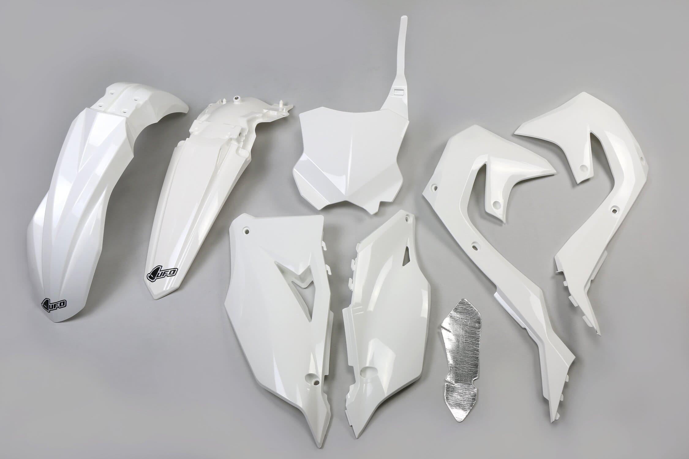 UF-KAKIT227@047 Kit plastiche Kawasaki KX dopo 2019 UFO bianco, COD: UF-KAKIT227@047