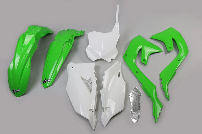 UF-KAKIT227@999 Kit plastiche Kawasaki KX dopo 2019 UFO verde / bianco, COD: UF-KAKIT227@999