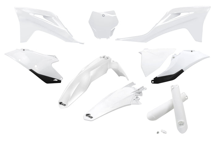 UF-GGKIT702F@041 Kit plastiche con protezioni forcella Gasgas MC / MC-F 2021-2023 dopo 2021 UFO bianco, COD: UF-GGKIT702F@041