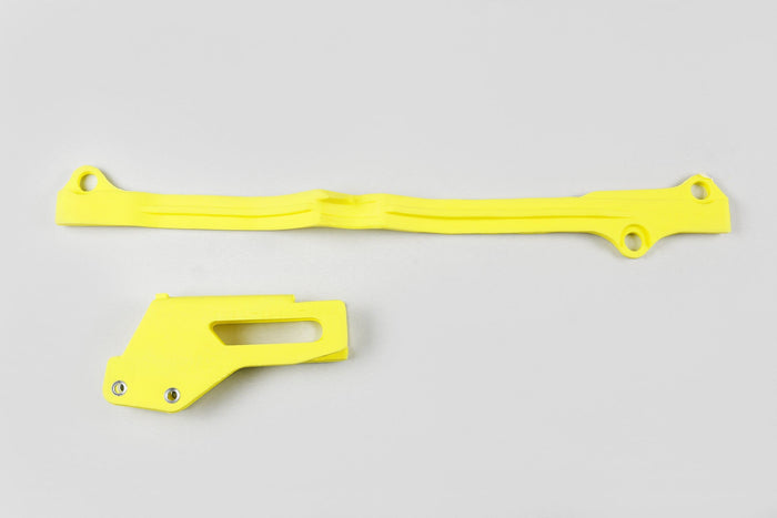 UF-SU04924@102 Kit cruna catena + fascia forcella Suzuki RM 125 / 250 2001-2008 giallo UFO, COD: UF-SU04924@102