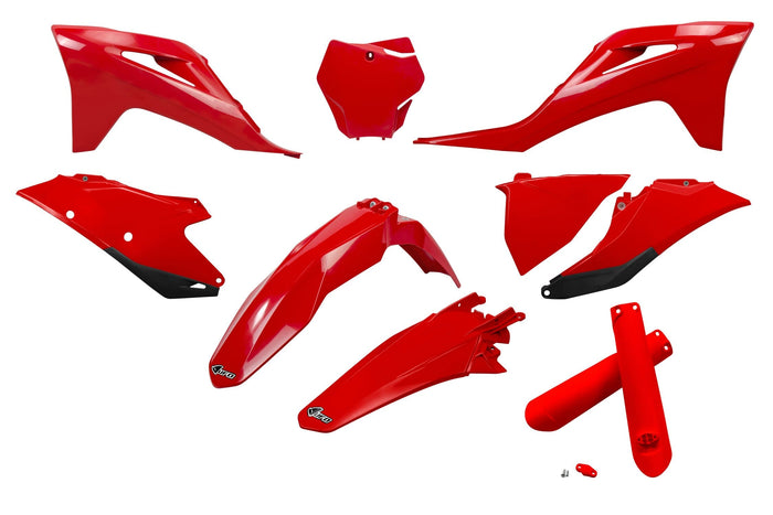 UF-GGKIT702F@062 Kit plastiche con protezioni forcella Gasgas MC / MC-F 2021-2023 dopo 2021 UFO rosso, COD: UF-GGKIT702F@062