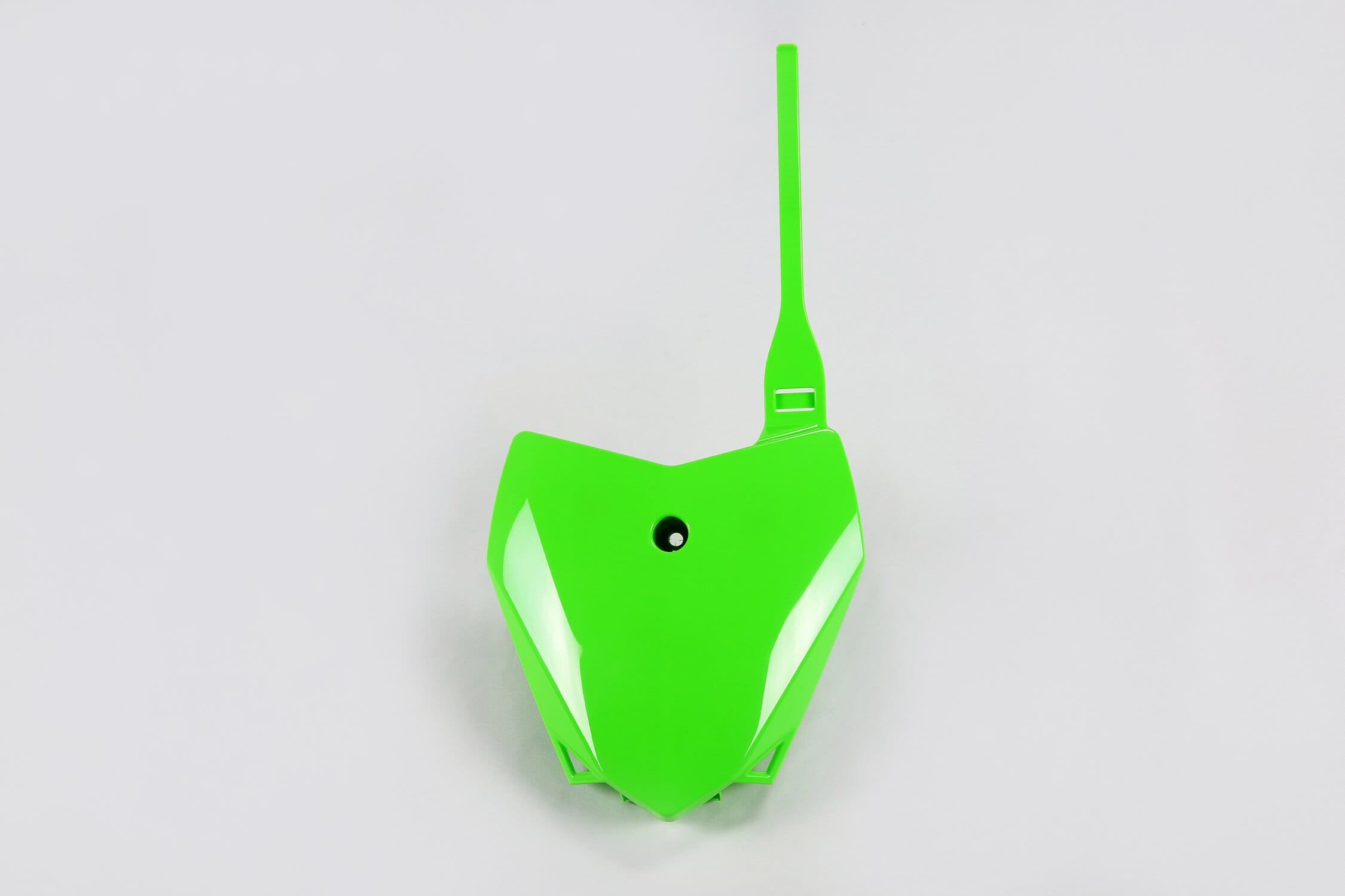 UF-KA04718#026 Portanumero anteriore Kawasaki KLX 110 verde UFO, COD: UF-KA04718#026