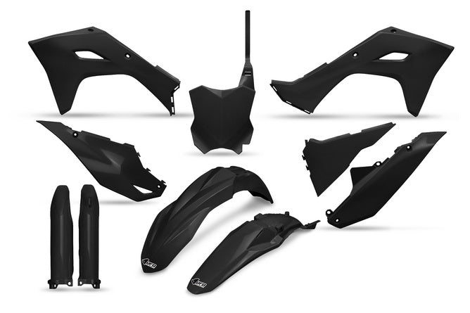 UF-KAKIT231F@001 Kit plastiche con protezioni forcella KX 450 2024 nero UFO - Billaricambi SRLS