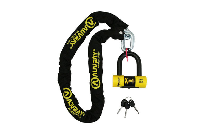 AUV151491 Lucchetto a catena Auvray 1,20mx10mm con lucchetto 16mm SRA - Billaricambi SRLS