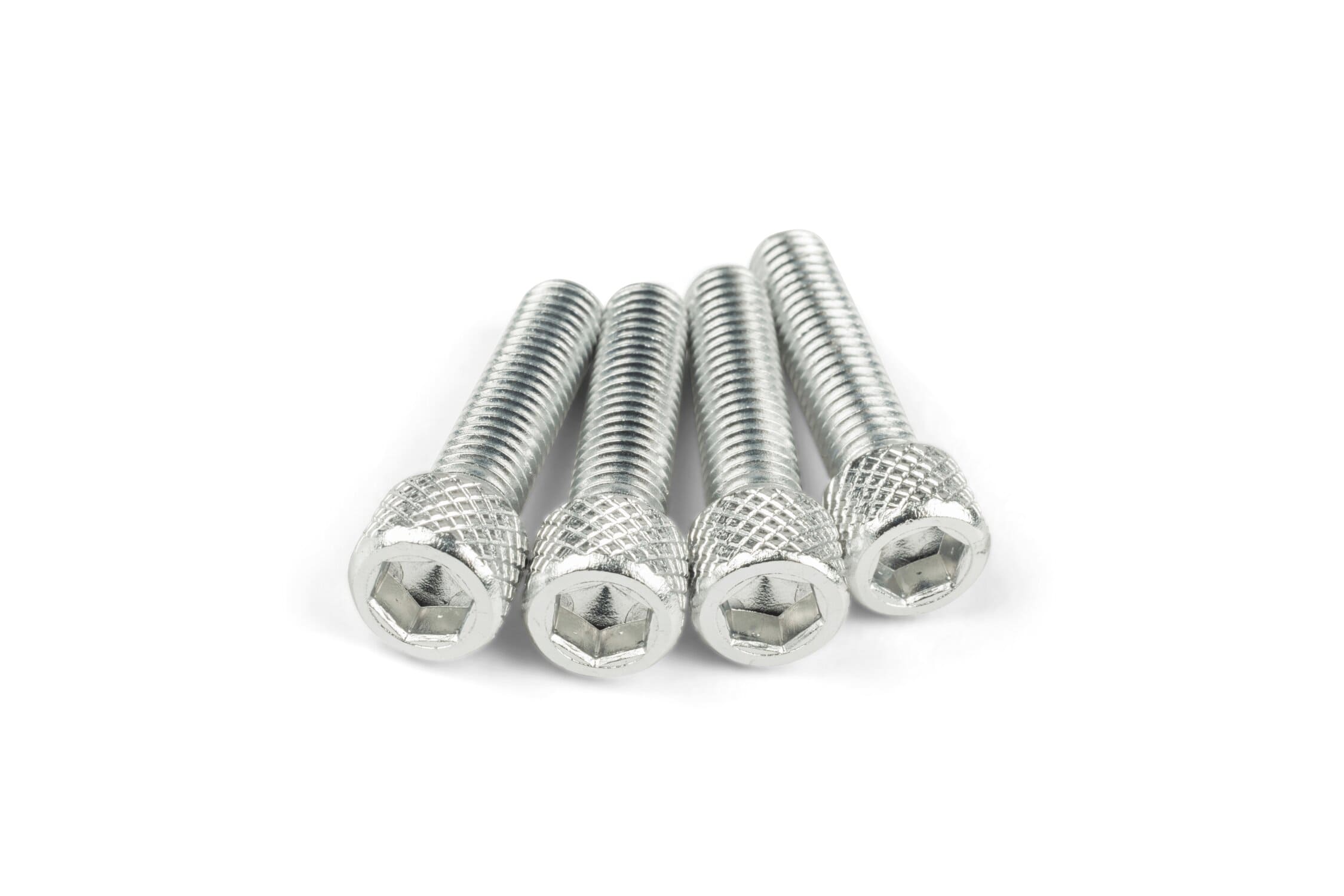 STR-553.01/AL Set di viti aspirazione M6x25mm alluminio argento (x4), COD: STR-553.01/AL