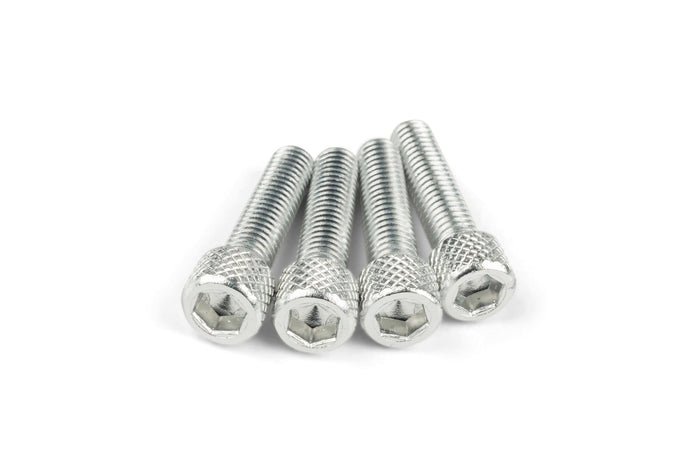 STR-553.01/AL Set di viti aspirazione M6x25mm alluminio argento (x4), COD: STR-553.01/AL