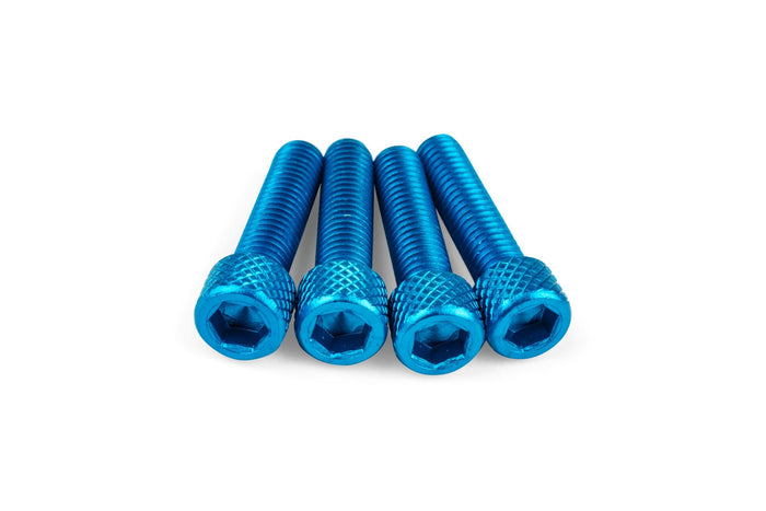 STR-553.01/BL Set di viti aspirazione M6x25mm alluminio blu (x4), COD: STR-553.01/BL