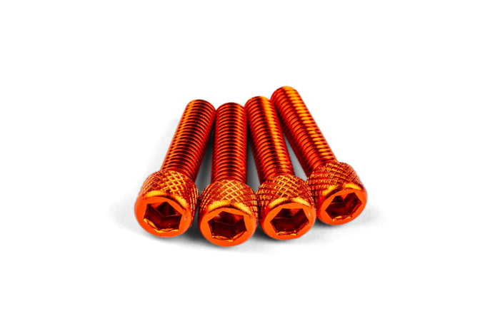 STR-553.01/OR Set di viti aspirazione M6x25 mm alluminio arancione (x4), COD: STR-553.01/OR
