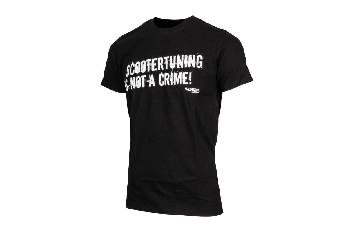 SHIRTSTINAC/XXL T-Shirt Scootertuning is not a Crime (STINAC), black, Size XXL