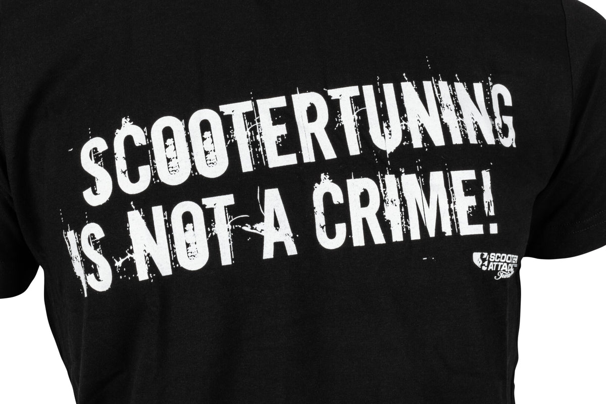 SHIRTSTINAC/M T-Shirt Scootertuning is not a Crime (STINAC), black, Size M