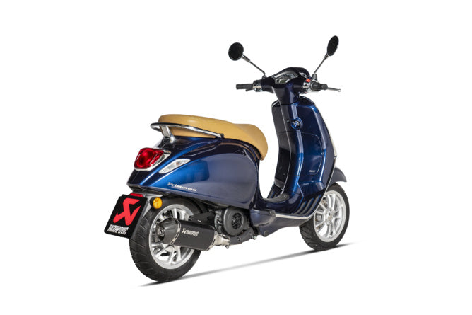 AK-S-VE125SO3-HZBL Akrapovic Slip-On Exhaust Vespa Primavera 125cc 2021 - 2022 Black