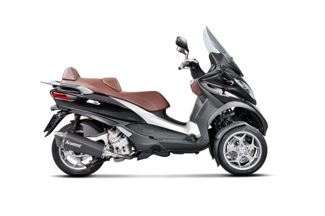 AK-S-PI4SO3-HRSSBL Akrapovic Slip-On Exhaust Piaggio MP3 400 Black