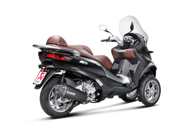 AK-S-PI4SO3-HRSSBL Akrapovic Slip-On Exhaust Piaggio MP3 400 Black