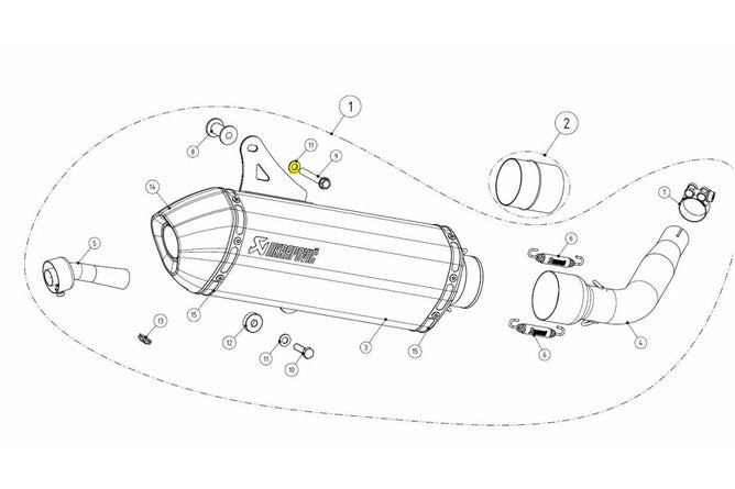 AK-P-DR4 Rondella scarico Akrapovic P-DR4 - Billaricambi SRLS