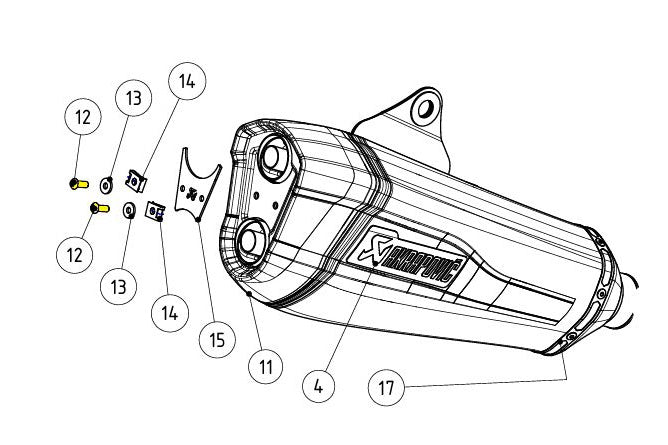 AK-P-FB127 Vite scarico Akrapovic P-FB127 - Billaricambi SRLS