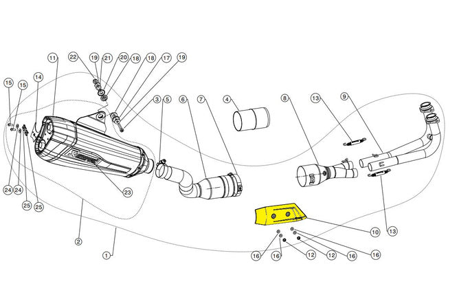 AK-P-HSYA14 Paracalore scarico Akrapovic Yamaha Tmax 530 - Billaricambi SRLS