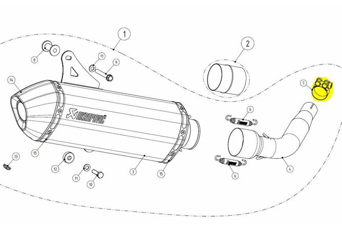 AK-P-R51 Morsetto scarico Akrapovic P-R51 - Billaricambi SRLS