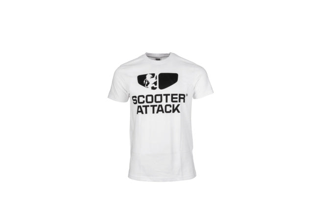 L-SA09002/L White Scooter-Attack T-shirt L