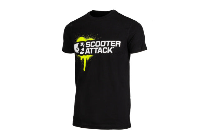 L-SA09003/S T-shirt Scooter-Attack nero / verde S - Billaricambi SRLS