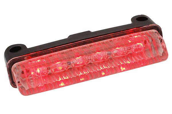 STR-655.20/CE Fanalino LED universale, trasparente / rosso omologato CE