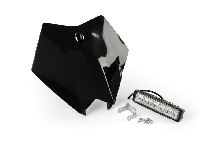 STR-599.55/PACK1 Targhetta numero di gara KTM nero con faro, COD: STR-599.55/PACK1