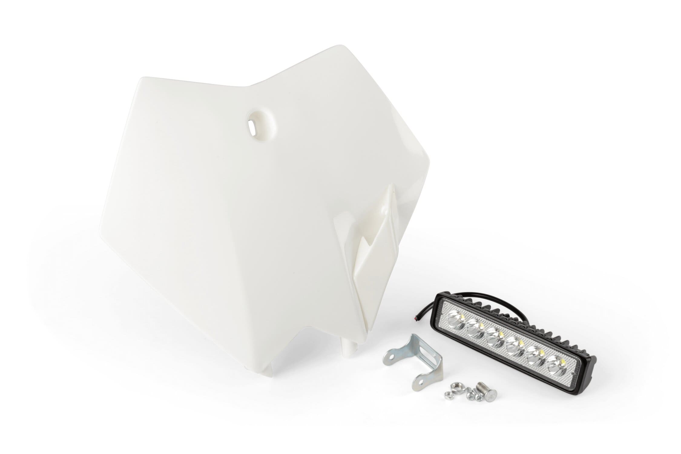 STR-599.55/PACK2 Targhetta numero di gara KTM bianca con luce, COD: STR-599.55/PACK2