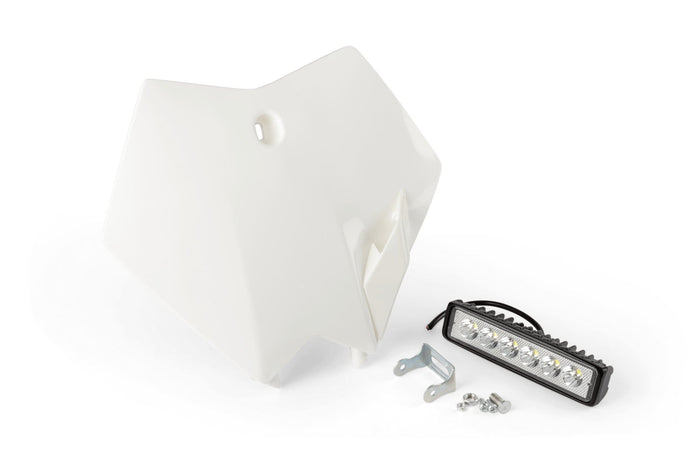 STR-599.55/PACK2 Targhetta numero di gara KTM bianca con luce, COD: STR-599.55/PACK2