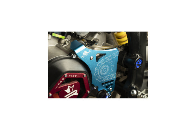 KR806F Protezione pignone con stop bielletta frizione turchese
