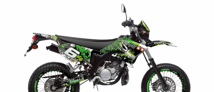 S6-058801/GR Kit deco Stage6 verde - nero Yamaha DT50 / MBK X-Limit