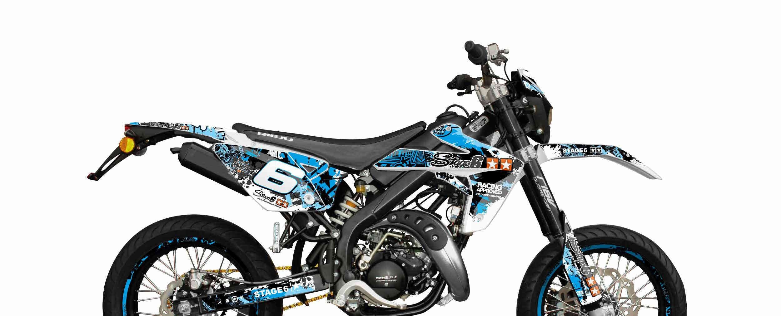 S6-058802/BL Kit deco Stage6 blu - nero Rieju MRT