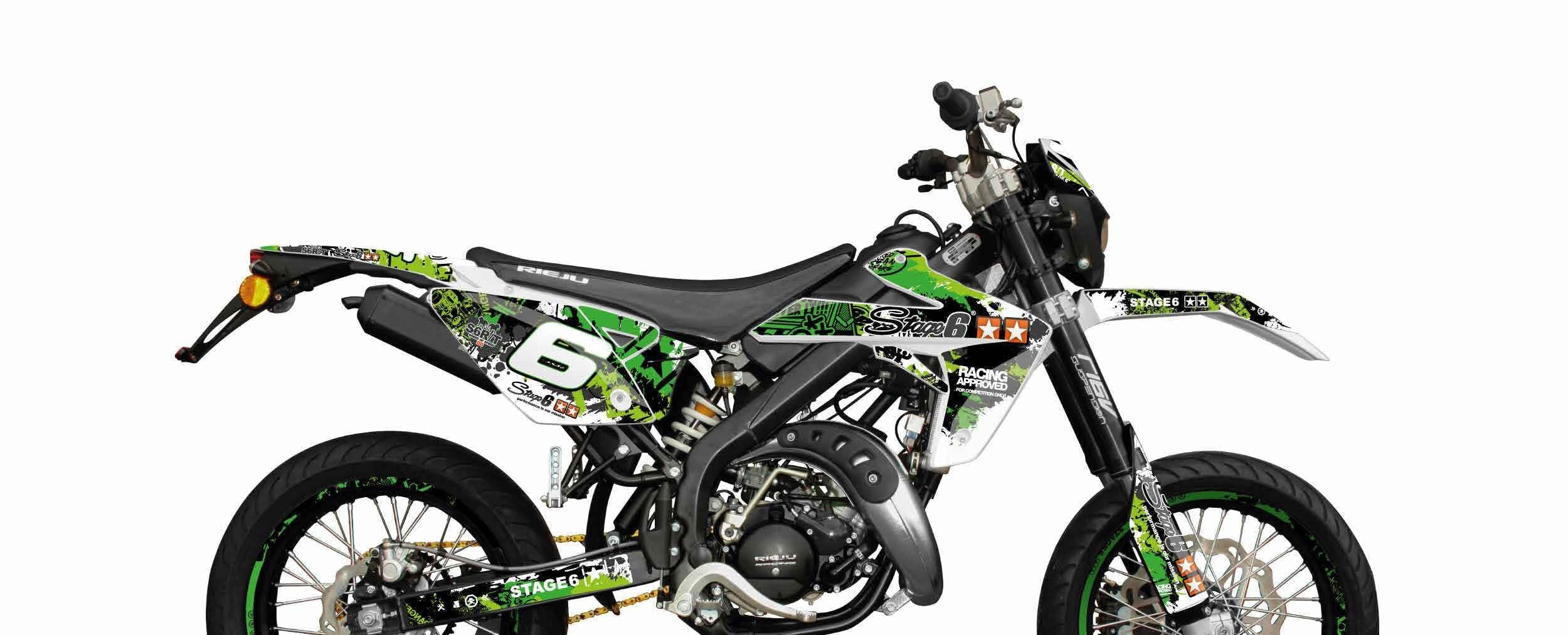 S6-058802/GR Kit deco Stage6 verde - nero Rieju MRT