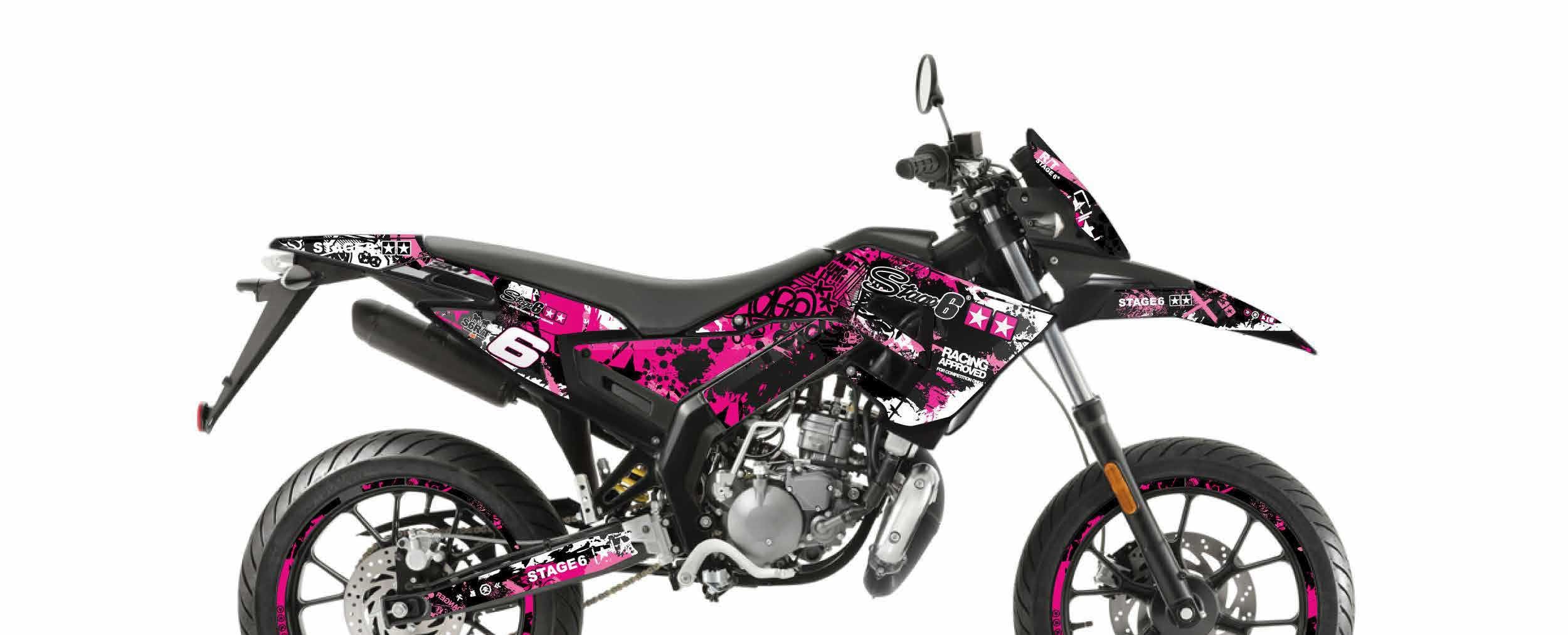 S6-059201/PK Kit deco Stage6 rosa - nero Derbi X-Treme Euro 4