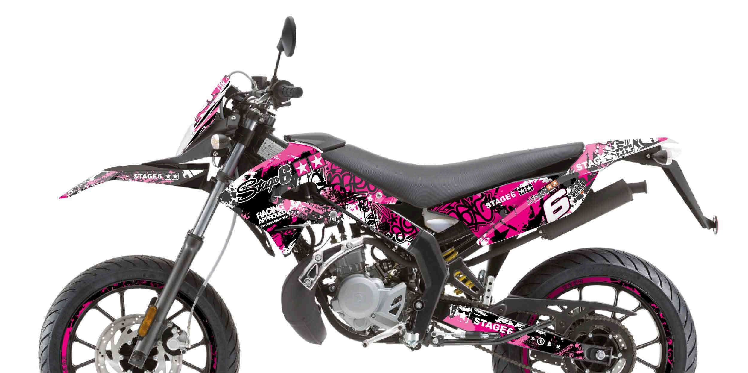 S6-059202/PK Kit deco Stage6 rosa - nero Derbi X-Treme / X-Race