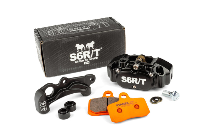 S6-140062/BK Pinza a 4 pistoncini con adattatore Vespa Stage6 R/T nero, COD: S6-140062/BK
