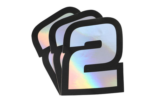 CGN532785 Adesivo numero 2 Doppler olografico 10x7,5cm (x3) - Billaricambi SRLS