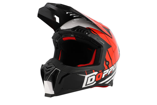 CGN529866 Casco cross Doppler Nero / Bianco / Rosso XL