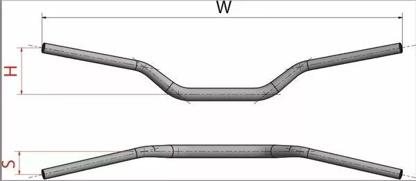 NEK-R00101BC-BKY Neken Handlebar 28mm Radical Design Original YZF Black / Yellow